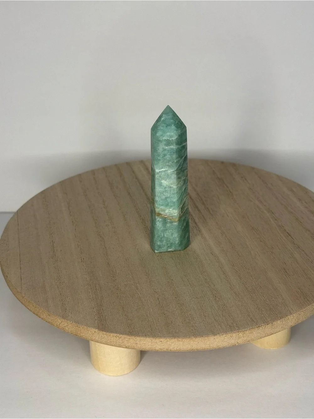 Natural Amazonite Crystal Tower 3 in Polished Obelisk Healing Stone